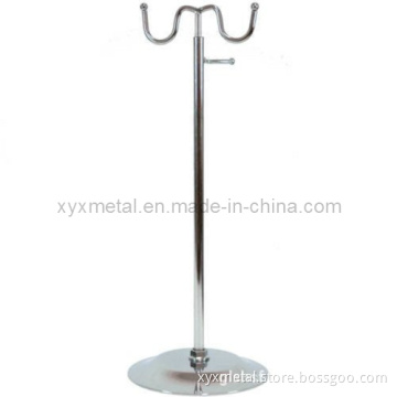 Chrome Two Steel Bag Holder Display Stand